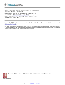 Intimate Injustice, Political Obligation, and the Dark Ghetto