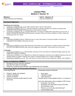 Lesson Plan - Queens Library