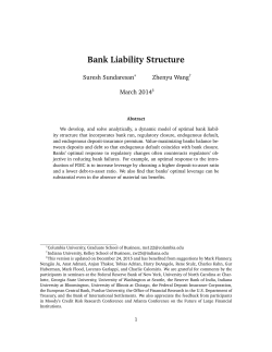 Bank Liability Structure - American Economic Association