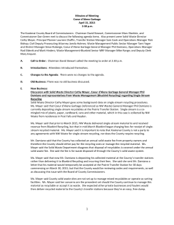 Minutes of Meeting Coeur d`Alene Garbage April