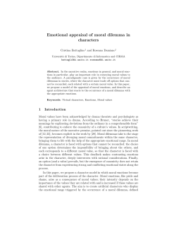 Emotional appraisal of moral dilemma in characters