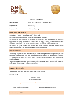 Position Description Position Title: Direct and Digital Fundraising