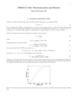 CHEM-UA 652: Thermodynamics and Kinetics