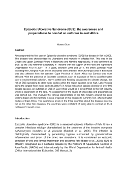 Epizootic Ulcerative Syndrome (EUS): the awareness and