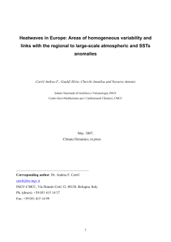 Heatwaves in Europe: Areas of homogeneous variability