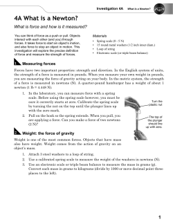 4A What is a Newton?