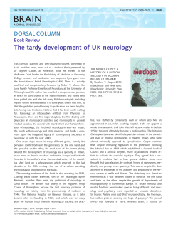 The tardy development of UK neurology