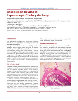 Case Report Related to Laparoscopic Cholecystectomy