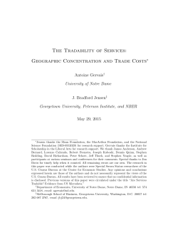 The Tradability of Services: Geographic Concentration and Trade