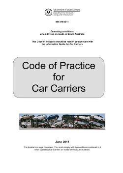 Code of Practice for Car Carriers