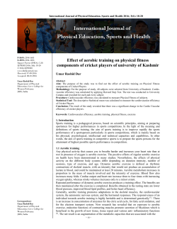 Effect of aerobic training on physical fitness components of cricket