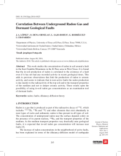 Correlation Between Underground Radon Gas and Dormant