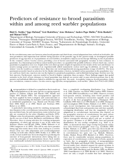 Predictors of resistance to brood parasitism within and among reed