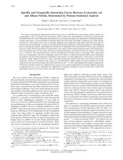 Specific and Nonspecific Interaction Forces