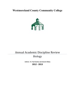 Annual Academic Discipline Review