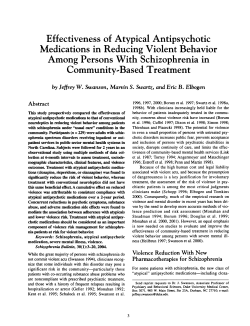 Effectiveness of Atypical Antipsychotic Medications in Reducing