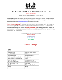 MCHS Residential Christmas Wish List