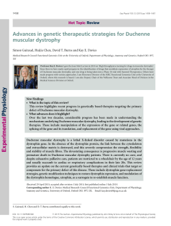 Advances in genetic therapeutic strategies for Duchenne muscular