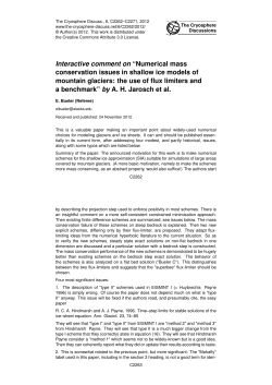 Interactive comment on &ldquo;Numerical mass conservation issues in