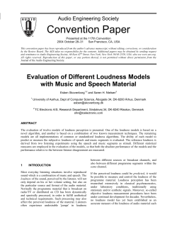 Evaluation of Different Loudness Models with Music