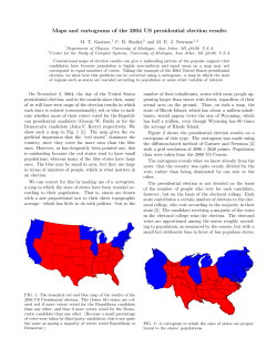 Maps and cartograms of the 2004 US presidential election results