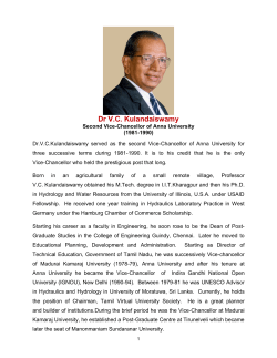 Dr VC Kulandaiswamy