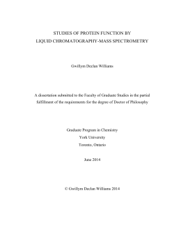 studies of protein function by liquid chromatography