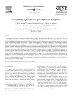 Evolutionary significance of gene expression divergence