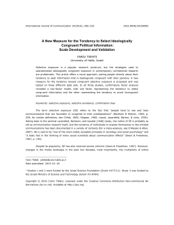 A New Measure for the Tendency to Select Ideologically Congruent