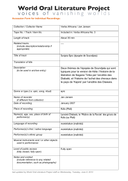 Accession_Form VA 3 Sunjata Mali