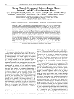 Nuclear Magnetic Resonance of Hydrogen Bonded Clusters