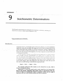 Stoichiometric Determinations