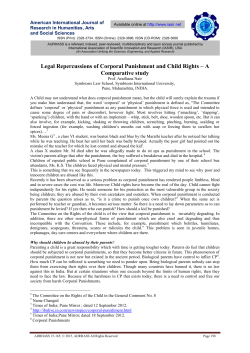 Legal Repercussions of Corporal Punishment and Child Rights