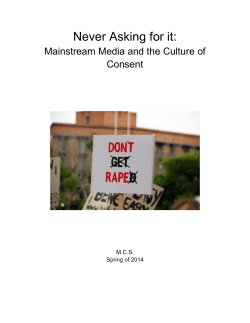 Never Asking for It: Mainstream Media and the Culture of Consent