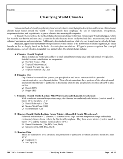 Classifying World Climates lab