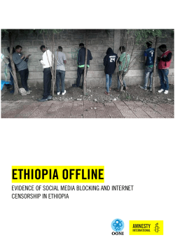 Ethiopia Offline - Amnesty International Schweiz