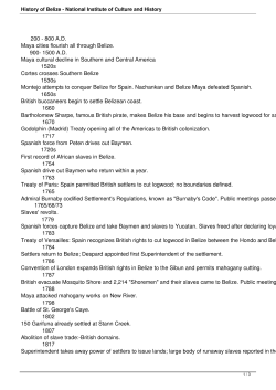 History of Belize - National Institute of Culture and History