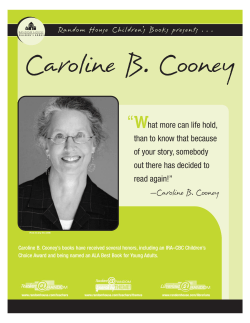 Caroline B. Cooney`s printable Author Bio