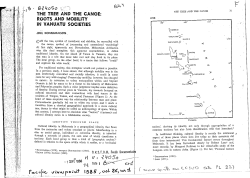 The tree and the canoe : roots and mobility in - IRD