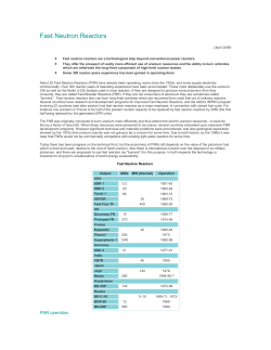 Fast Neutron Reactors