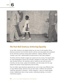 Teacher`s Guide&mdash;Unit Six - National Museum of American History
