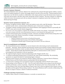 The Alumni Relations team`s primary objectiv