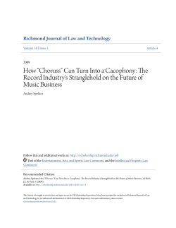 How &ldquo;Choruss&rdquo; Can Turn Into a Cacophony: The Record Industry`s