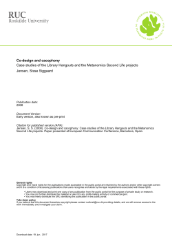 Co-design and cacophony Case studies of the Library