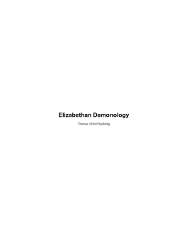 Elizabethan Demonology
