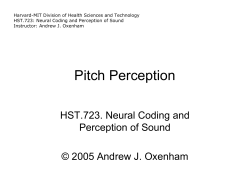Pitch Perception