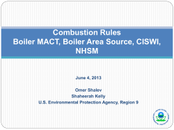 Combustion Rules Boiler MACT, Boiler Area Source