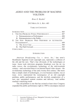 Aereo and the Problem of Machine Volition