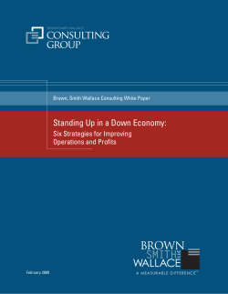 Standing Up in a Down Economy