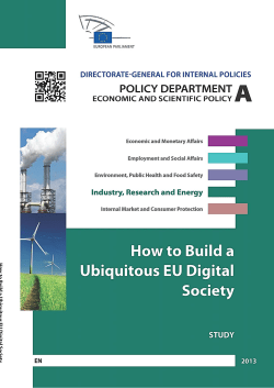 Study on "How to Build a Ubiquitous EU Digital Society"